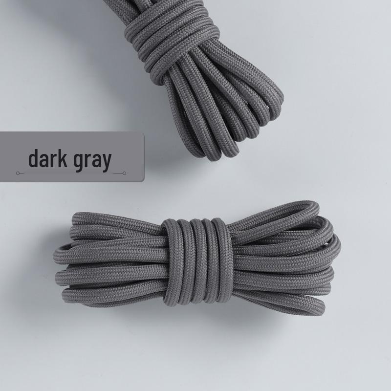 Wild Elephant Colorful Thickened Round Shoelaces for Outdoor Hiking & Sports Shoes - Black & White, One Pair