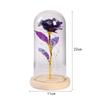 Valentine's Day gift eternal flower glass cover glowing, new transparent glass cover rose desktop ornament