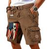 Pantaloncini Cargo Casual Stampati da Uomo per l'Estate con Tasche Multiple