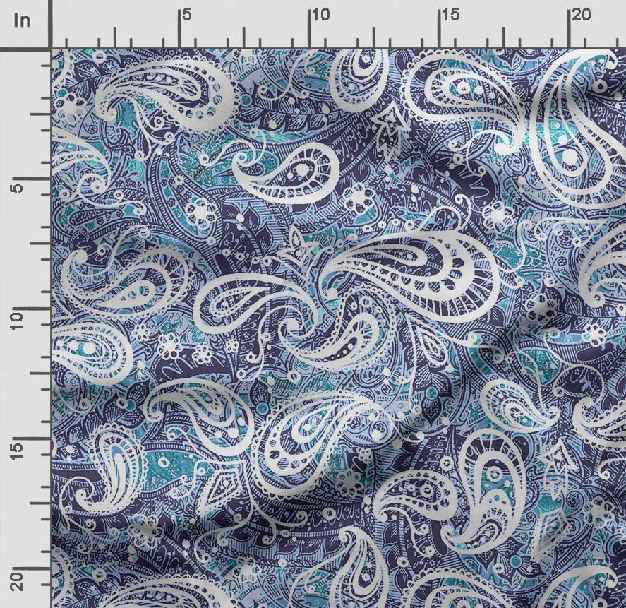 Soimoi Asian Paisley Print,  Cotton Cambric, Quilting Fabric Sold by The Yard 42 Inch Wide, Medium Weight Cotton Fabric,
