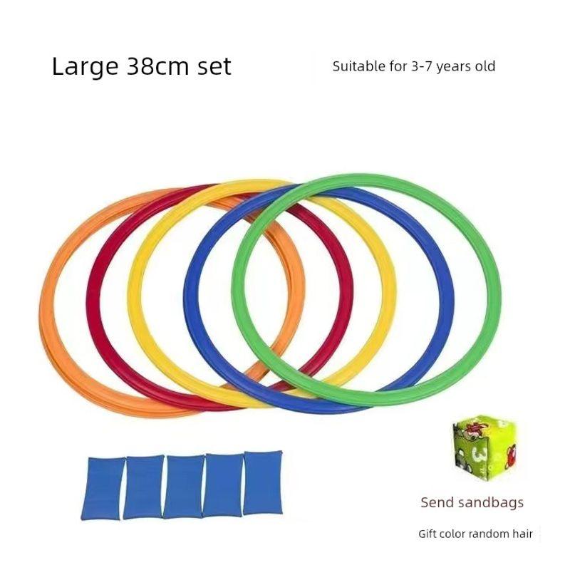 Kindergarten Kids Hopscotch Jumping Plaid Jumping Circle Ring Physical Fitness Agility Training Ring Sensory Training Sports Equipment Toys