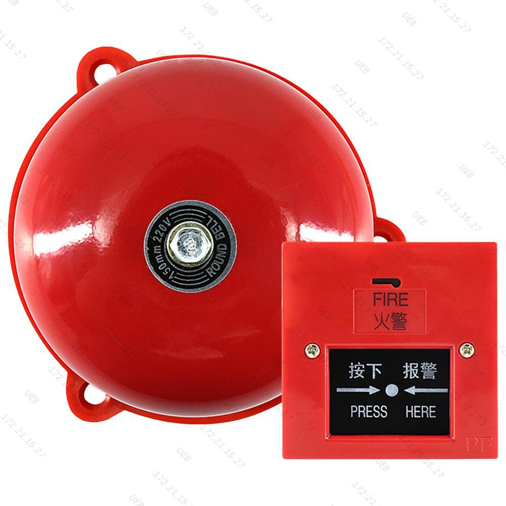Manual Call Point Fire Alarm Metal Fire Control Sound and Light Fire Alarm Internal Strike Alarm Bell for Home Or Office