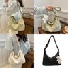 Spacious Casual Shoulder Bag For Women 2024 Trendy Solid Color Tote Style With Zipper Closure
