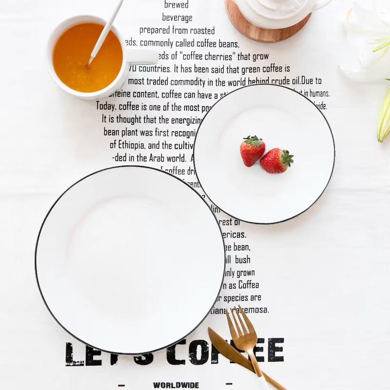 Nordic Ceramic Shallow Dinner Plates (Set of 3)
