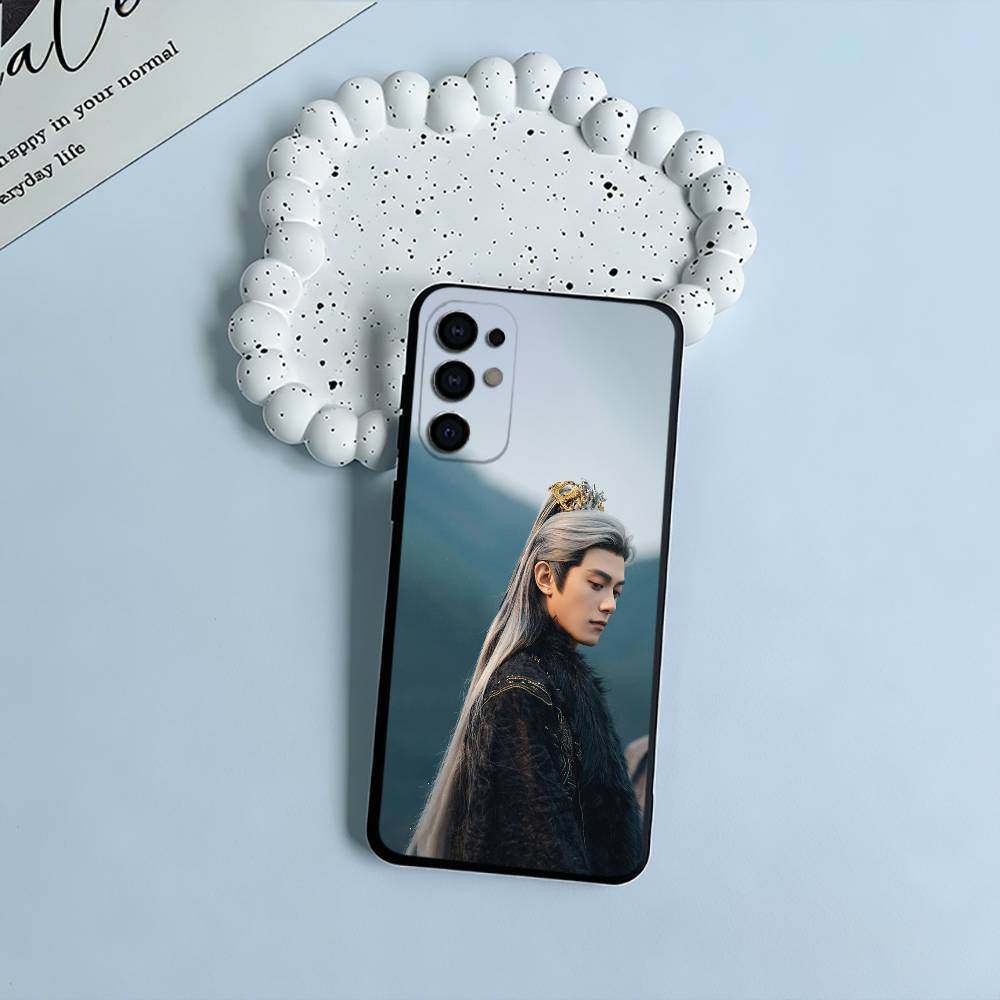 Chasing Jade - Sui Yuanhuai Black Soft Silicone Phone Case for Samsung S25, S24, S21, S22, S23, S30, Ultra, S20, Plus, FE, Lite
