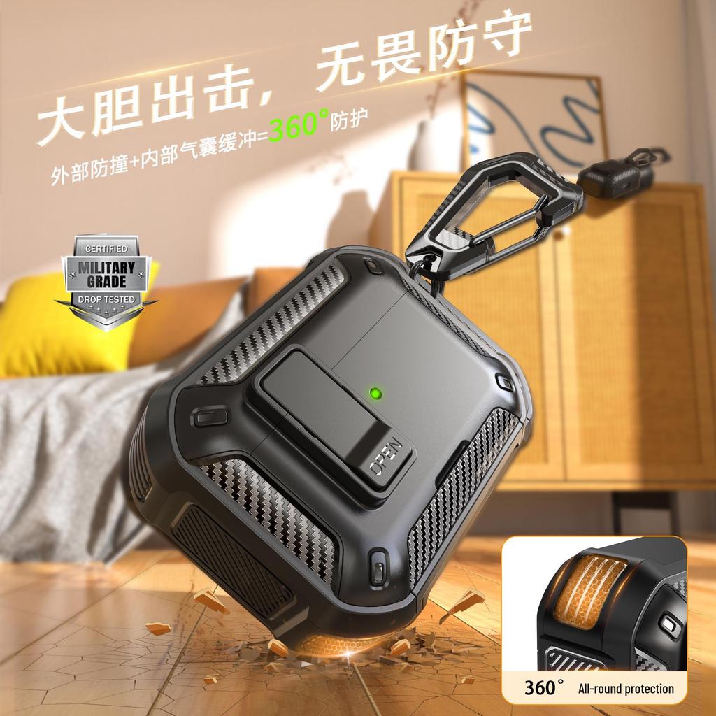 Bluetooth Protective Case for Apple AirPods Pro 2/3/4 with Buckle
