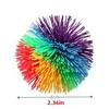 Children's colored rubber line ball toy pressure resistant soft and elastic ball sensory irritability fun rubber toy