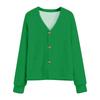 Women's Fashion Solid-Colour Long-Sleeved Button-Front Cardigan