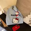 Cute Kitty Canvas Crossbody Tote - Versatile Summer Shoulder Bag with Large Capacity