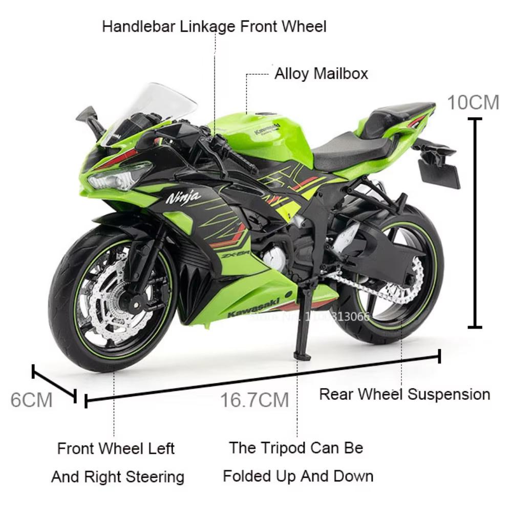 2026 New 1/12 Kawasaki Ninja ZX-6R Motorcycle Toy 1:12 RMZ City Diecast Model Super Sport Miniature Collection Gift for Boy Children Kid