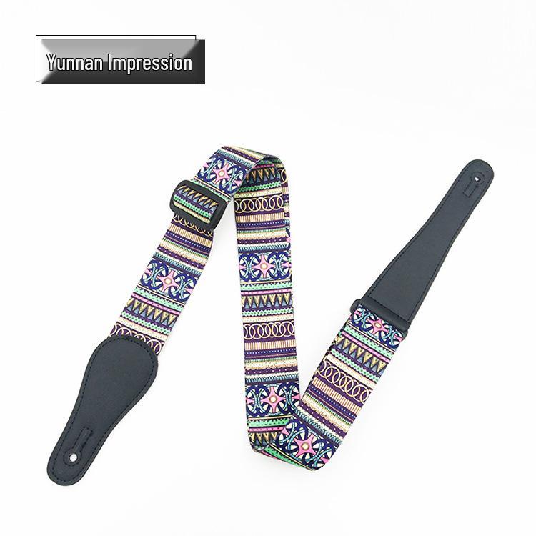 Ethnic Style Widened Polyester Guitar Strap for Electric Guitars