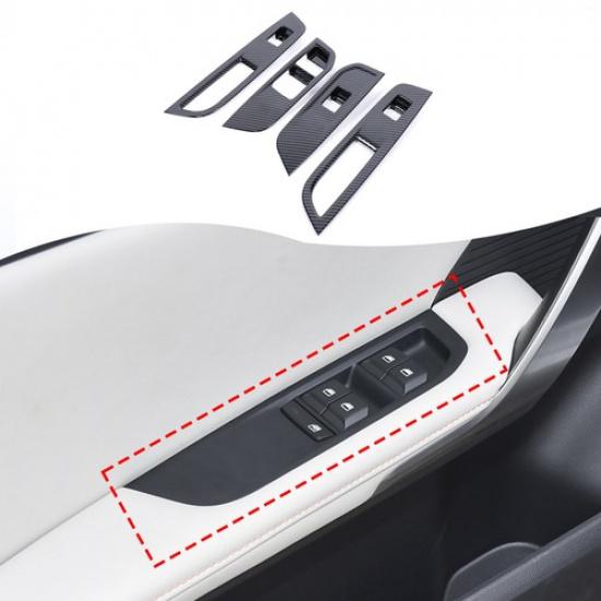 ABS Carbon Fiber Window Lift Switch Button Trim For MG4 MG 4 EV EH32 -2025