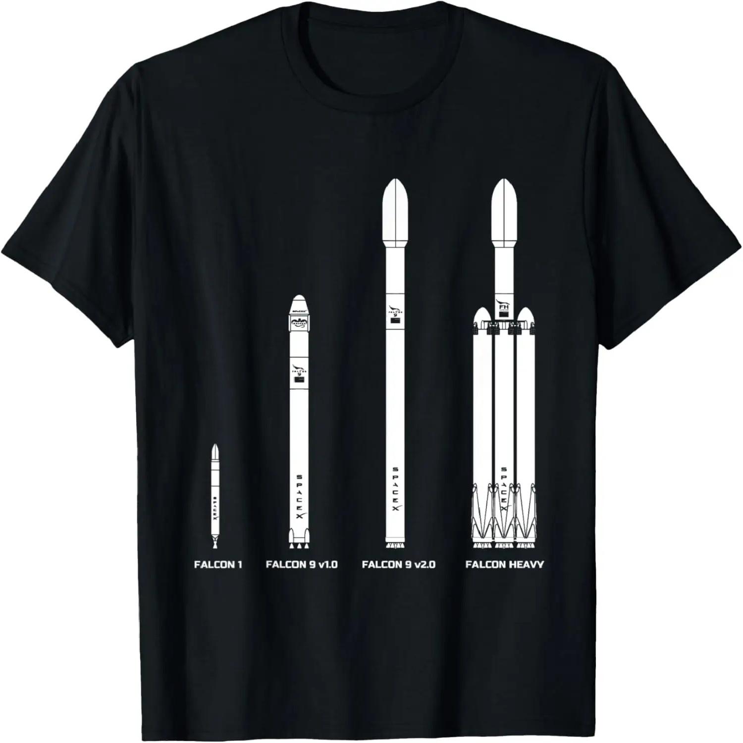 Футболка с принтом Сокол Ракета Эволюция Космический полет Космос S