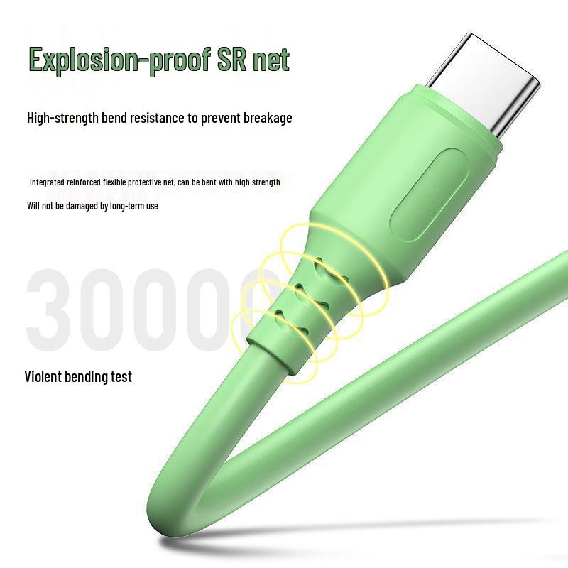 Liquid Macaron 5A Fast Charging Universal Flash Cable for Huawei & Xiaomi Type-C - Hot Seller