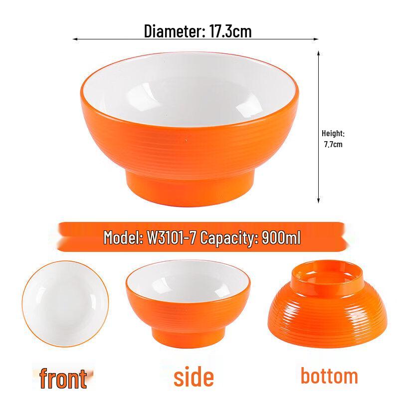 Dual-Color Melamine Multi-Purpose Bowl (Pack of 10)