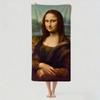 Oil painting  L-Leonardo D-Da Vinci M-Mona Lisa Towel Drying Bath Towel Applicable To Light Swimming Camping Yoga Beach Out