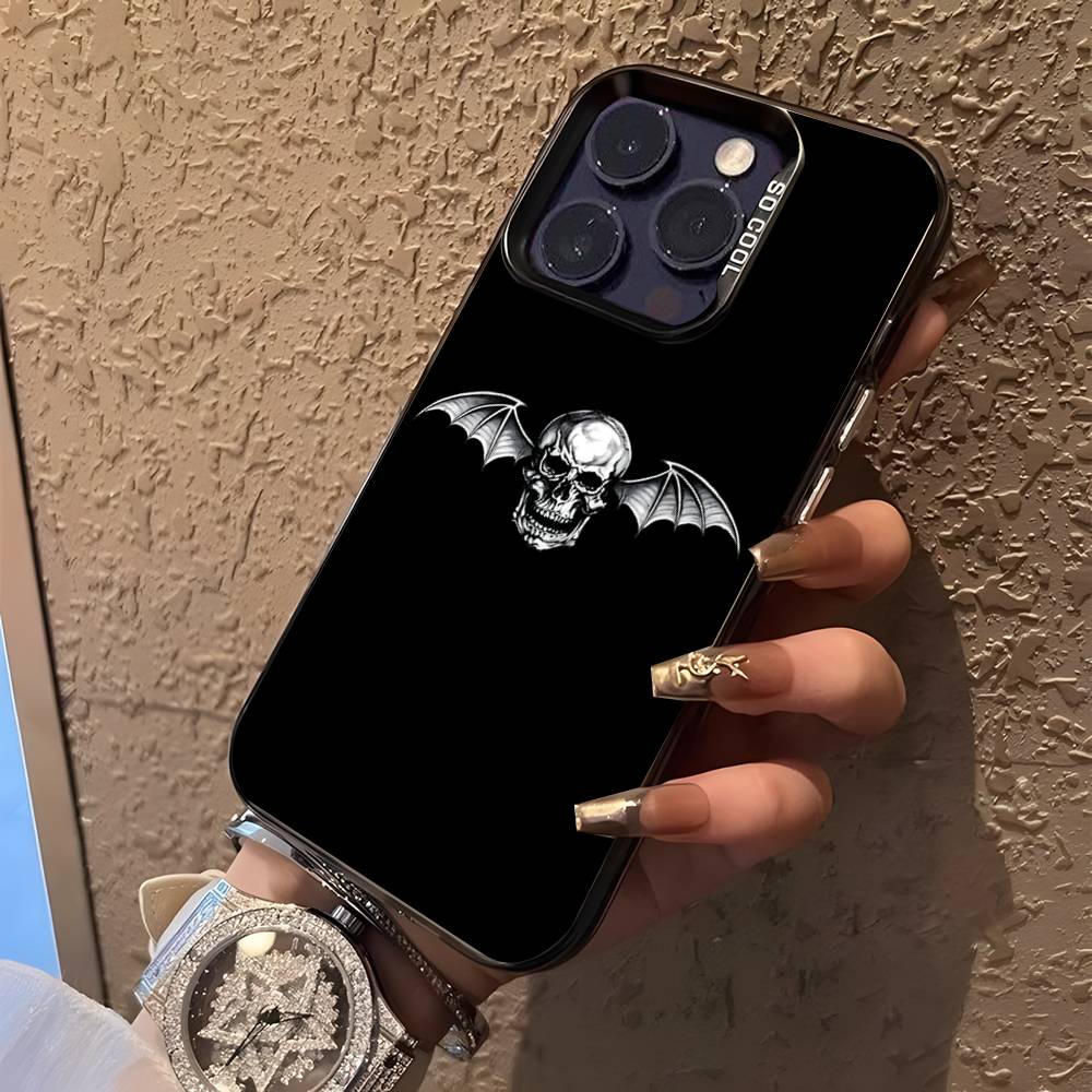 

A-Avenged S-Sevenfold Rock Чохол для телефону для iPhone 16,15,14,13,12,11,Pro,XS,Max,Plus,Mini,SE Чорний Цукерковий Матовий Ударостійкий Чохол iphone14plus