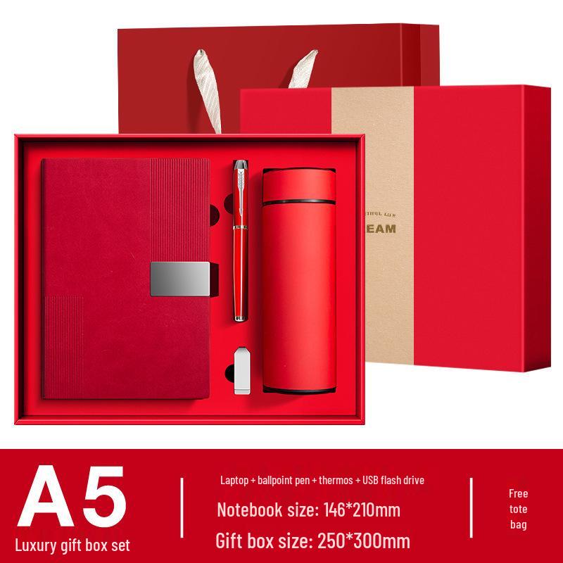 Customizable Cross-Border Gift Set: Notebook & Thermos for Office Meetings & Daily Use