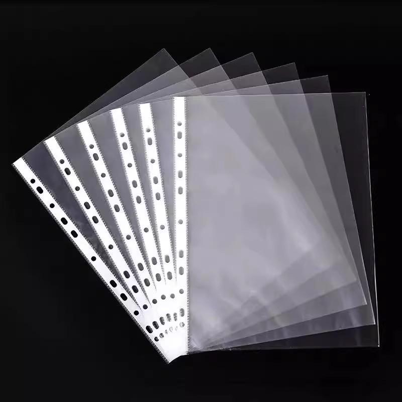 11-Hole A4 Document Sleeve - Transparent File Protection and Archive Bag 3 compartments
