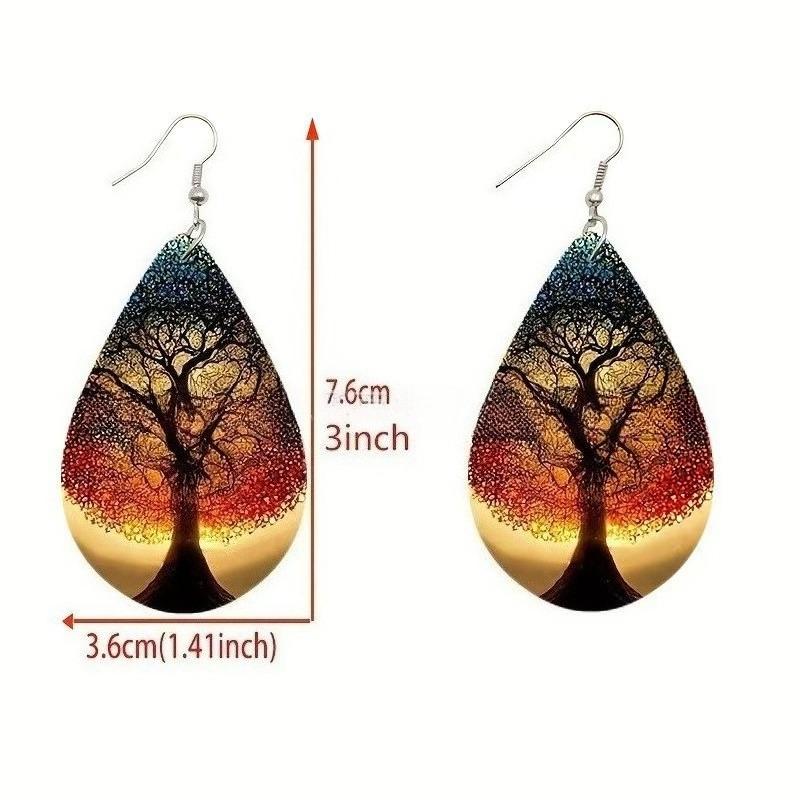 A complete set of 16 pairs of new earrings, earrings, colorful abstract small water droplets, magic earrings, fashionable and simple wind earrings.