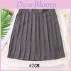 Uniform Pleated Skirt With High Waist For Students Summer College Style