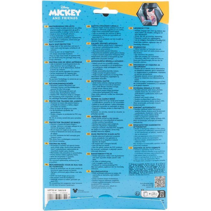 Protection de Siège Auto - TATAWAY - Minnie Mouse - PVC - Fixation Velcro - 45x56 cm