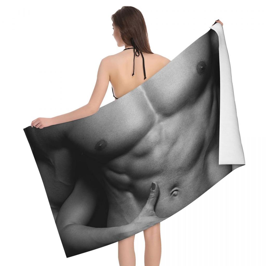 Sexy Muscle Boy Body Beach Towel Super Quick-drying Tempting Pride Gay Art Travelling Swimming Camping Bath Towels Boys Men Gift