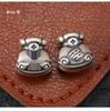 Sterling Silver S999 Wealth Attraction Beads - 3D Money Bag Design for DIY Bracelets