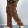 Men's Retro Work Pants  Men's Street And High Street Casual Pants With Pockets