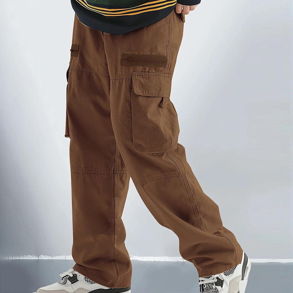Men's Retro Work Pants Men's Street And High Street Casual Pants With Pockets