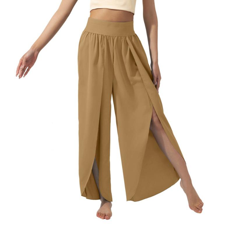 Women's Summer New Fashion All In One Slim High Waist Slit Loose Casual Yoga Pants