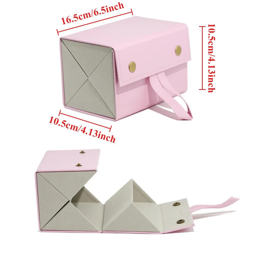 Portable Multi-Grid Foldable Glasses Organizer Travel Leather Eyeglasses Holder Display Storage Bags Jewelry Storage Organizer