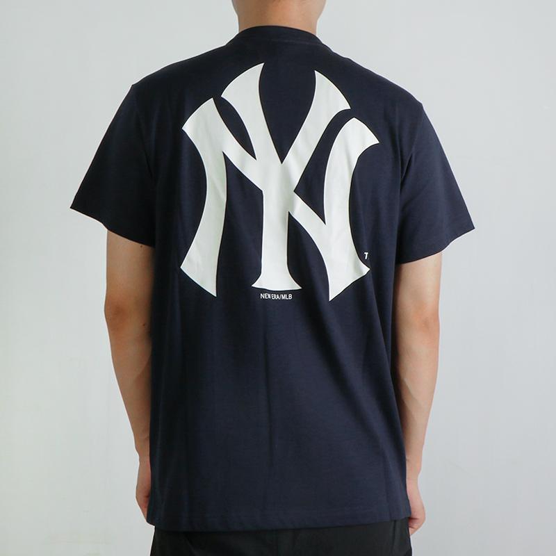 New Era New York Yankees Classic NY Back Logo Crew Neck Straight T-Shirt Unisex Tops Navy-Blue 12711604