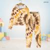 Kids Boys Girls Hooded Long Sleeve Printed Sweatshirt Cuffed Pants Two Piece Outfit