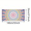 Women's Quick-Dry Absorbent Swim Towel, Rectangular Colorful Floral Beach & Pool Bath Towel