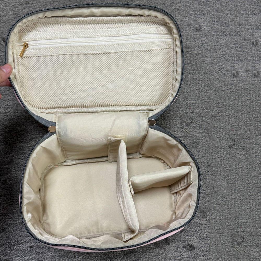 Portable Cosmetic Bags with Handle Toiletry Pouch Convenient Travel Makeup Bag Casual Shopping