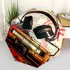 1pc Headphones, Boombox Automatic Folding Umbrella - Compact 8-Rib Design, Durable Plastic & Iron, Lightweight for Outdoor Daily Use086