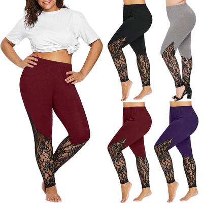 plus size lace trousers