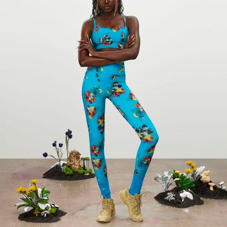 adidas Ivy Park Printed Tights Crystal AOP/Shock Cyan HM5580