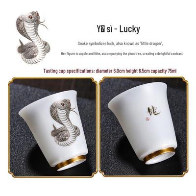 Chaxun Zodiac Jade Porcelain Teacup
