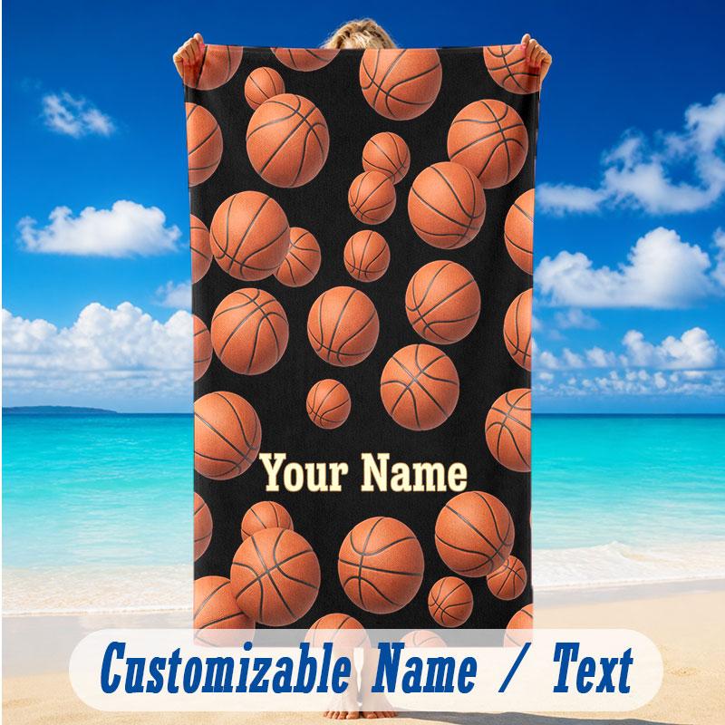 Fantasy Magic Theme Beach Towel Personalized Custom Name & Text Soft Quick Dry Beach Towel for Swimming Travel