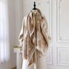 Two-Sided Jacquard Scarf Windproof Winter Scarf Cozy Pashmina Shawl  for Autumn Winter