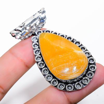Natural Septerian Noodal Gemstone 925 Sterling Silver Gift Pendant 2.21" E4D15