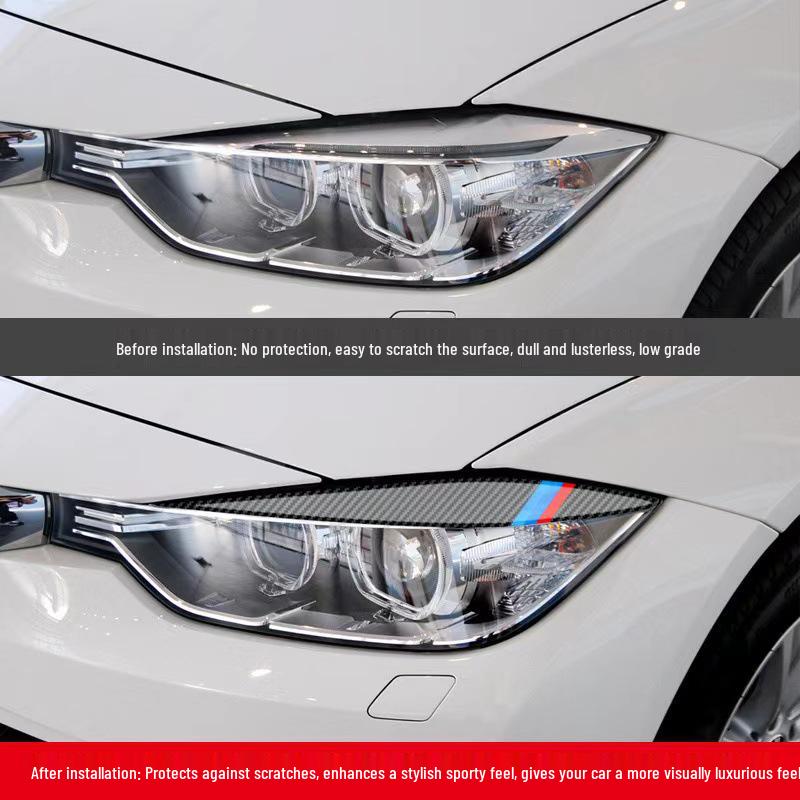 BMW 3er F30 Kohlefaser Scheinwerferaugenbrauen Zierleisten