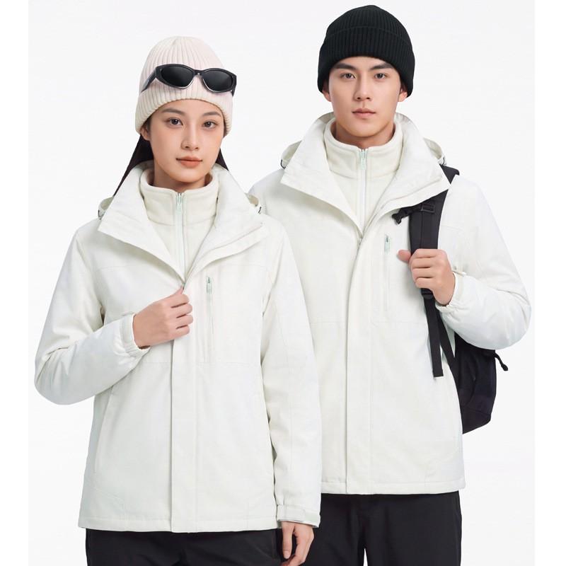 3in1 Detachable Waterproof Windproof Jacket Men Women Hiking Camping Fishing Outdoor