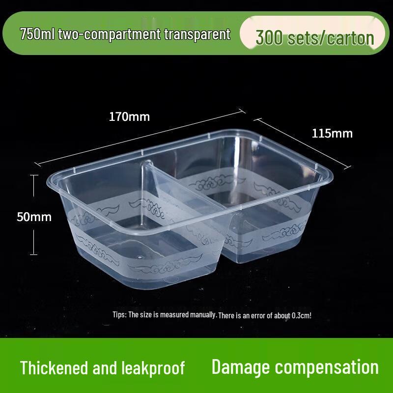 JingJingRS Multi-Compartment Disposable Takeaway Containers