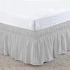 Twin/Full/Queen/King Size Bed Skirt Dust Ruffle Fit Bedspread Double Bed Skirt Adjustable Elastic Belt 40cm Height Jupe De Lit
