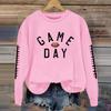 Women's Fashionable And Casual Long Sleeved Printed Round Neck Sportswear Pullover Sweatshirt Top