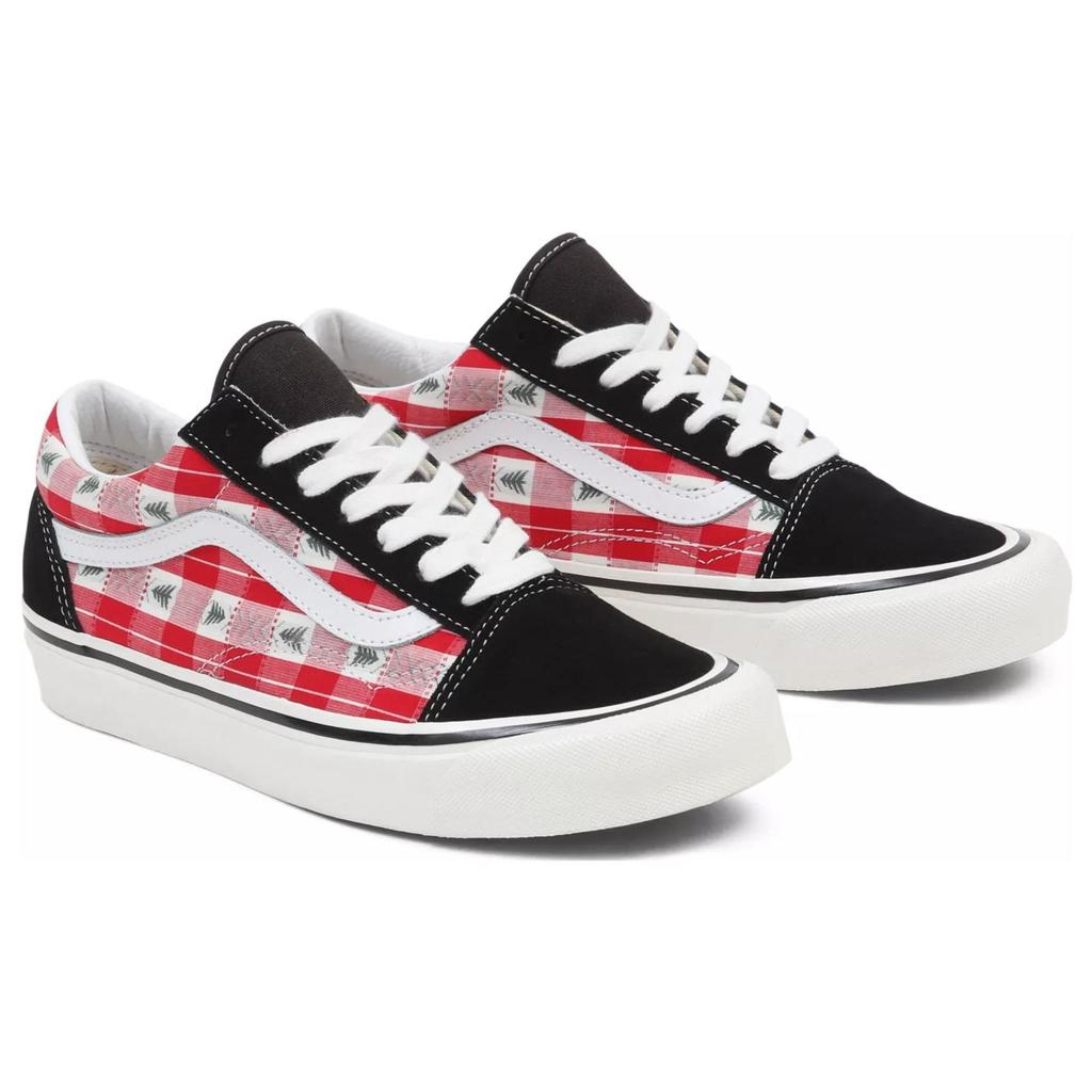 Vans Old Skool 36 DX Anaheim Factory - Red Plaid Unisex Sneakers Black VN0A4BW3RED