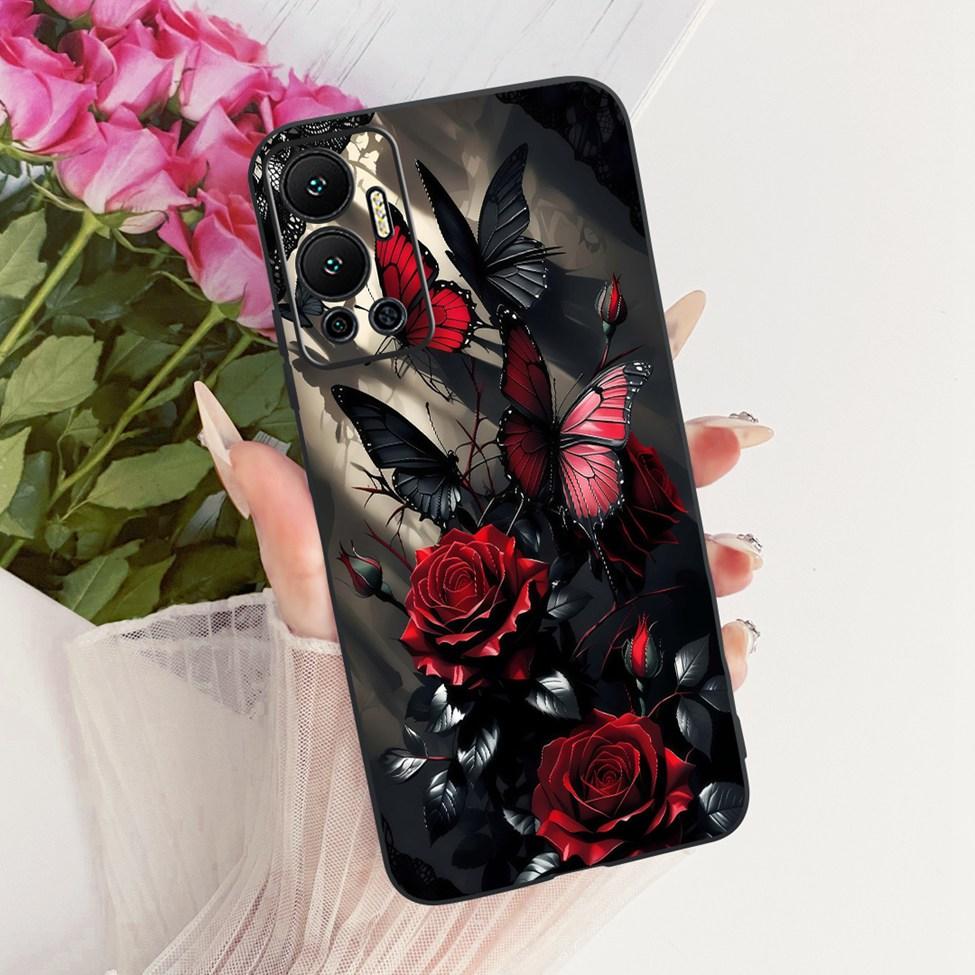 Phone Case For Infinix Hot 12 Cover Silicone Cute Cat Fashion Funny Painted Casing For Infinix X6817 X6817B